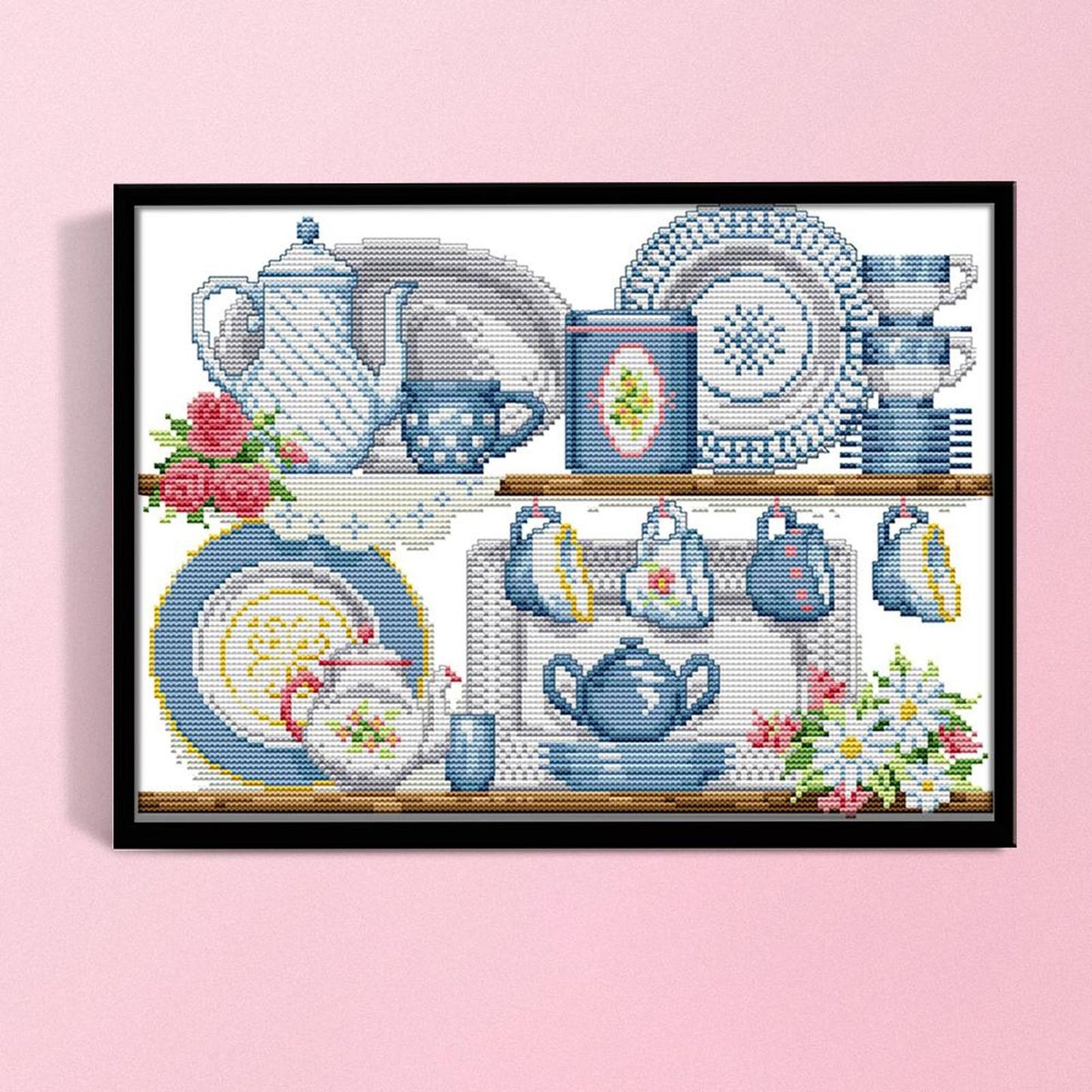 Porcelain - 14CT Stamped Cross Stitch 36x28CM - Joy Sunday
