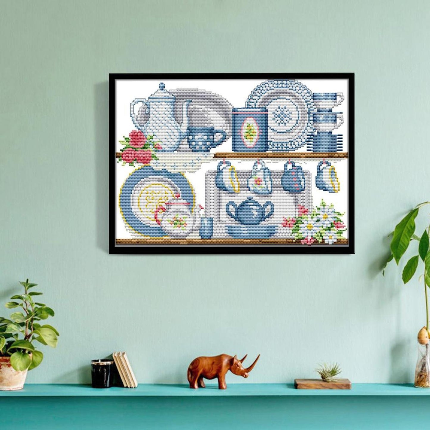 Porcelain - 14CT Stamped Cross Stitch 36x28CM - Joy Sunday