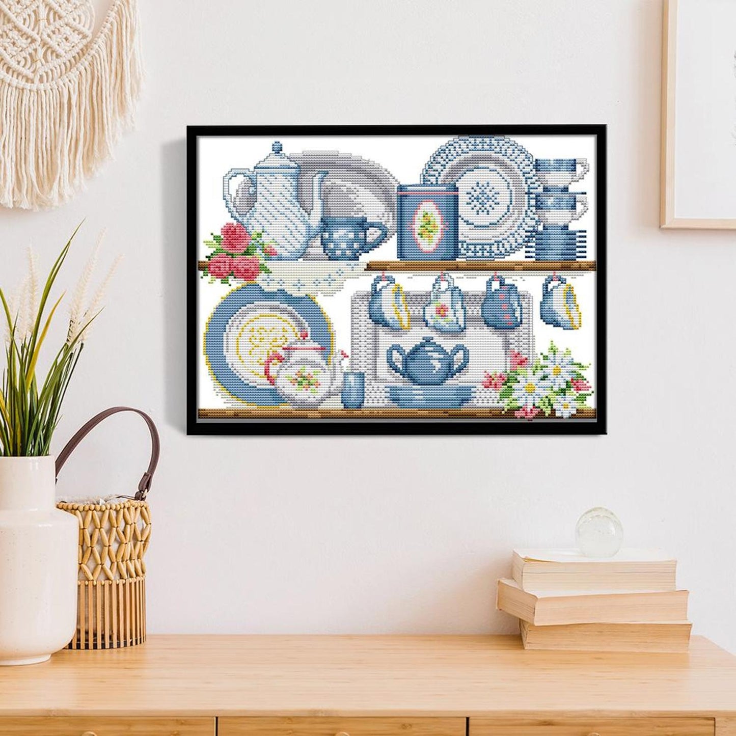 Porcelain - 14CT Stamped Cross Stitch 36x28CM - Joy Sunday