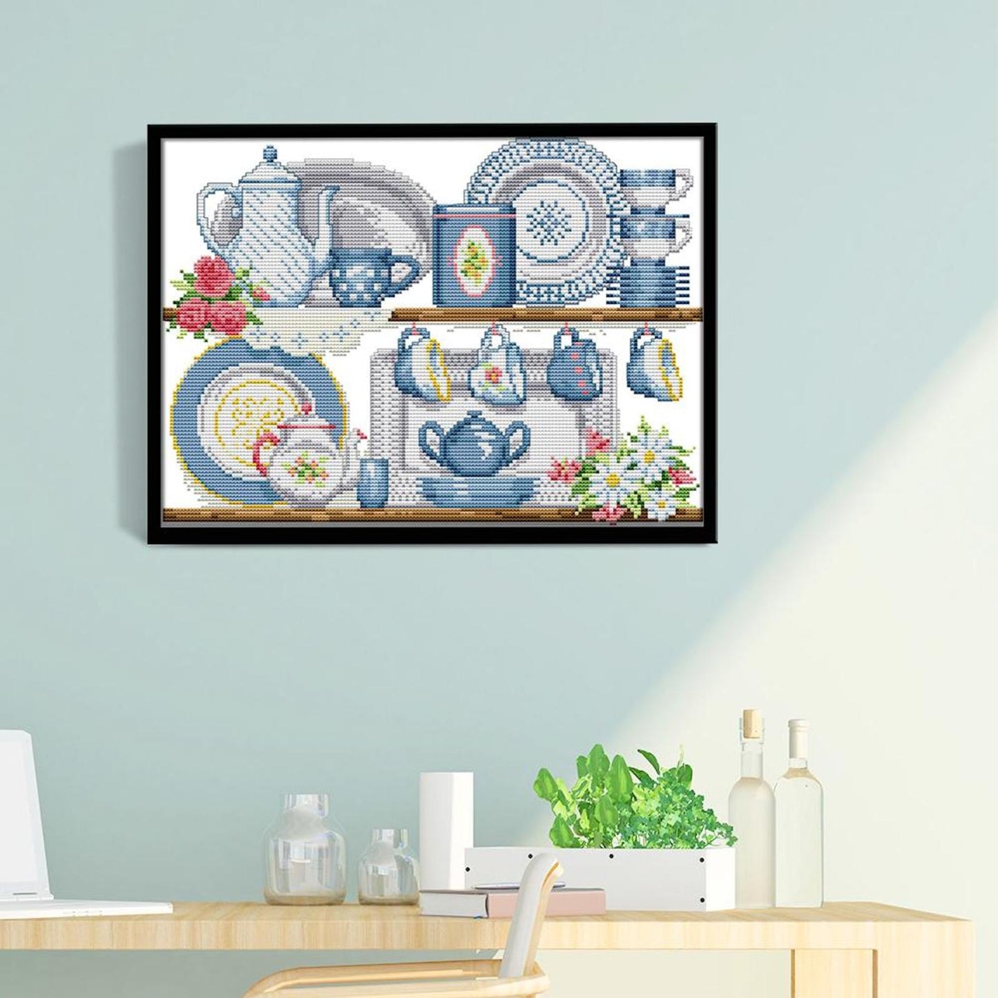 Porcelain - 14CT Stamped Cross Stitch 36x28CM - Joy Sunday