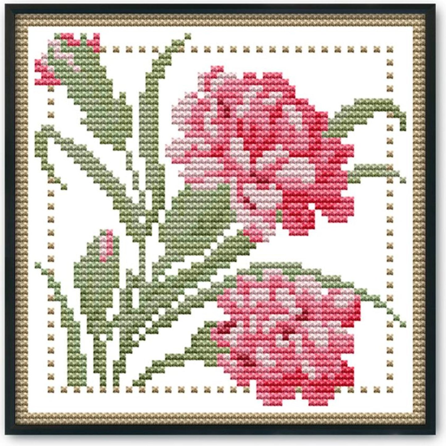 Month Flower - January - 14CT Stamped Cross Stitch 17x17CM - Joy Sunday