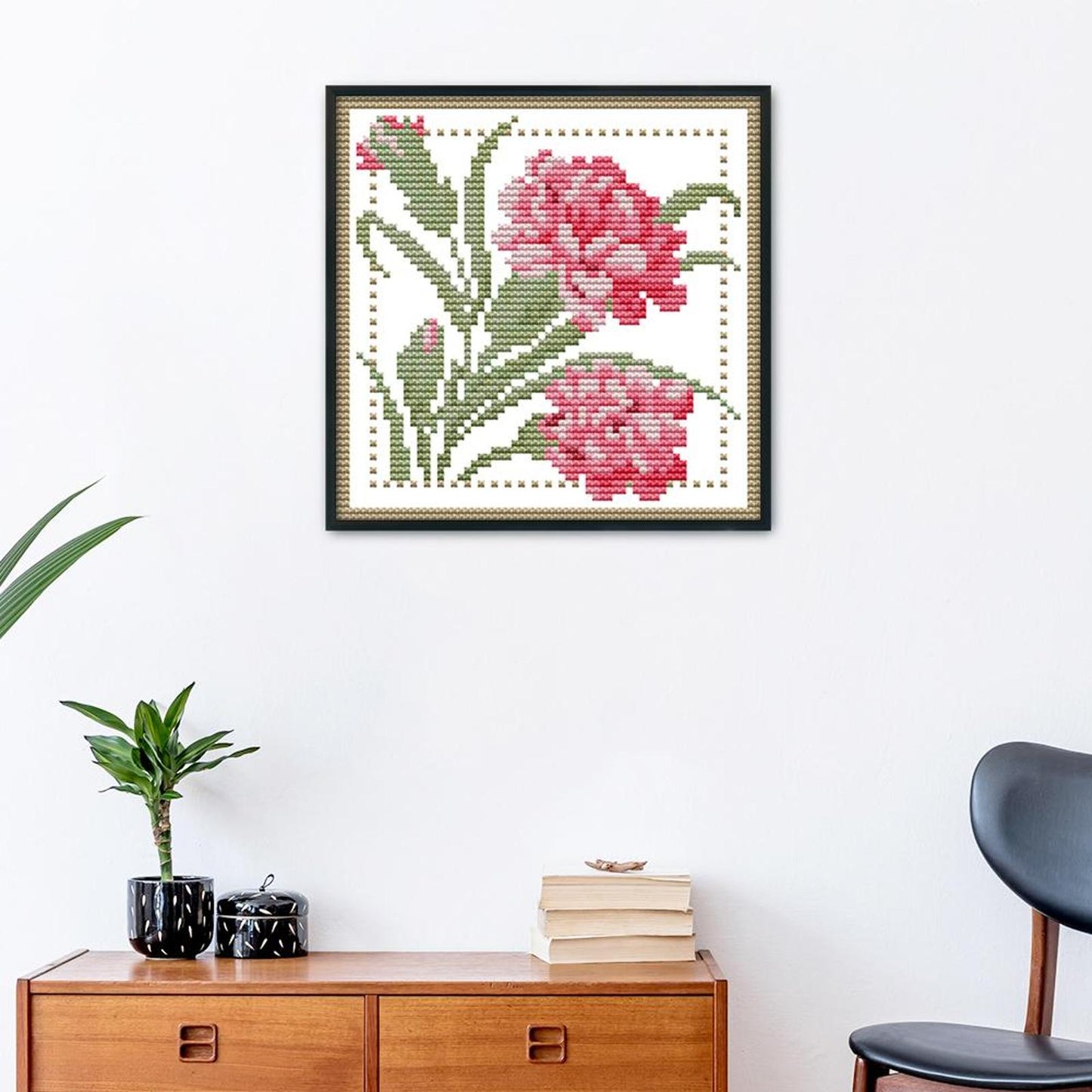 Month Flower - January - 14CT Stamped Cross Stitch 17x17CM - Joy Sunday