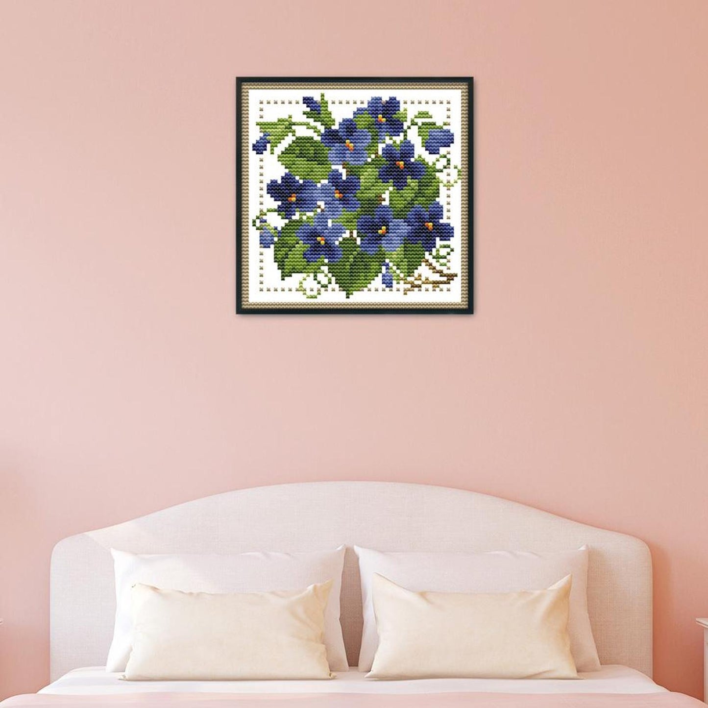 Month Flower - February - 14CT Stamped Cross Stitch 17x17CM - Joy Sunday