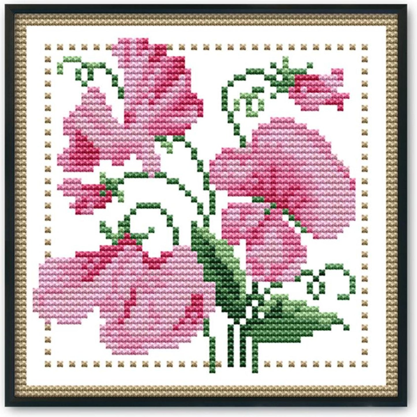 Month Flower - April - 14CT Stamped Cross Stitch 17x17CM - Joy Sunday