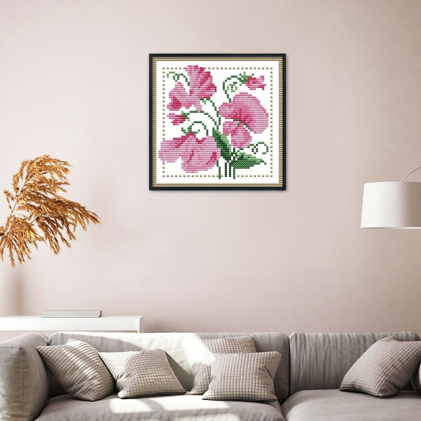 Month Flower - April - 14CT Stamped Cross Stitch 17x17CM - Joy Sunday