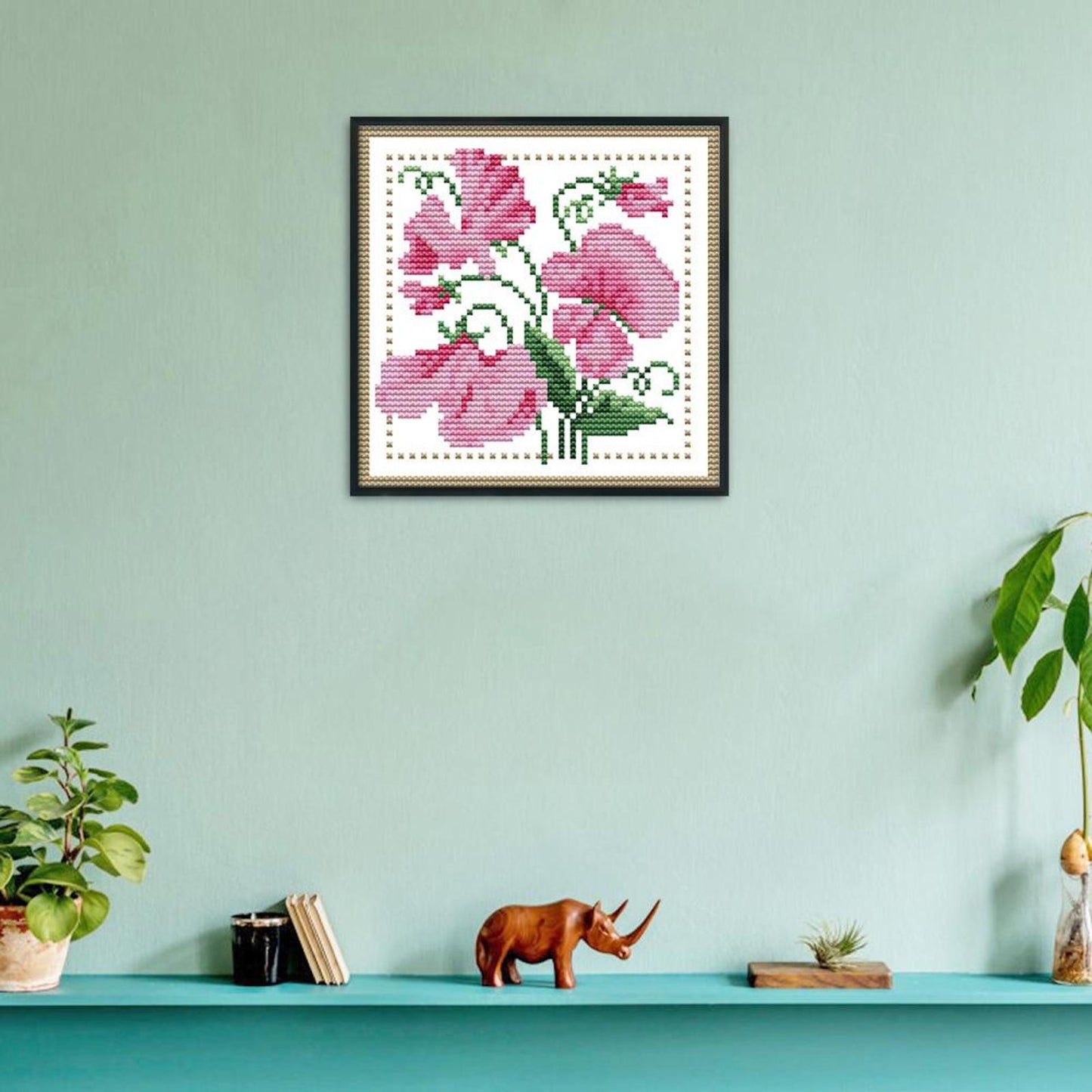 Month Flower - April - 14CT Stamped Cross Stitch 17x17CM - Joy Sunday