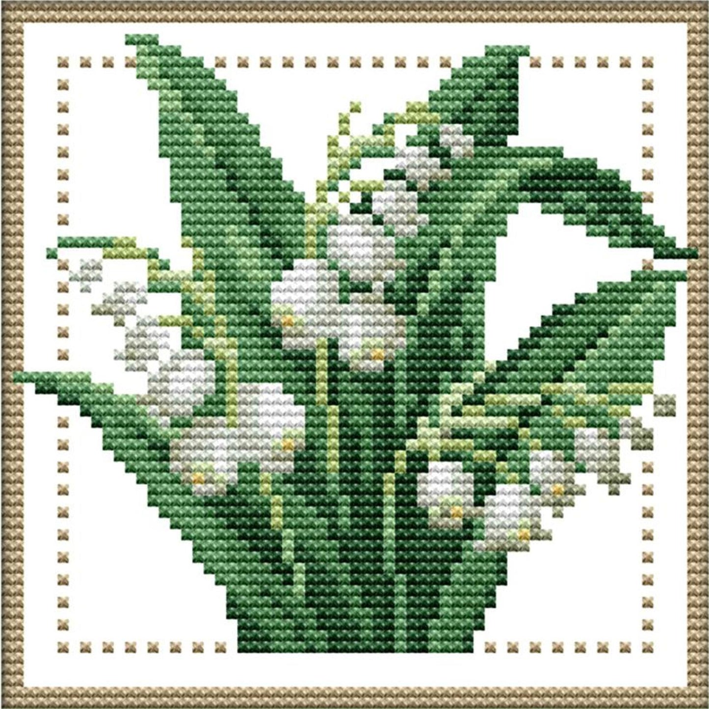 Month Flower - May - 14CT Stamped Cross Stitch 17x17CM - Joy Sunday