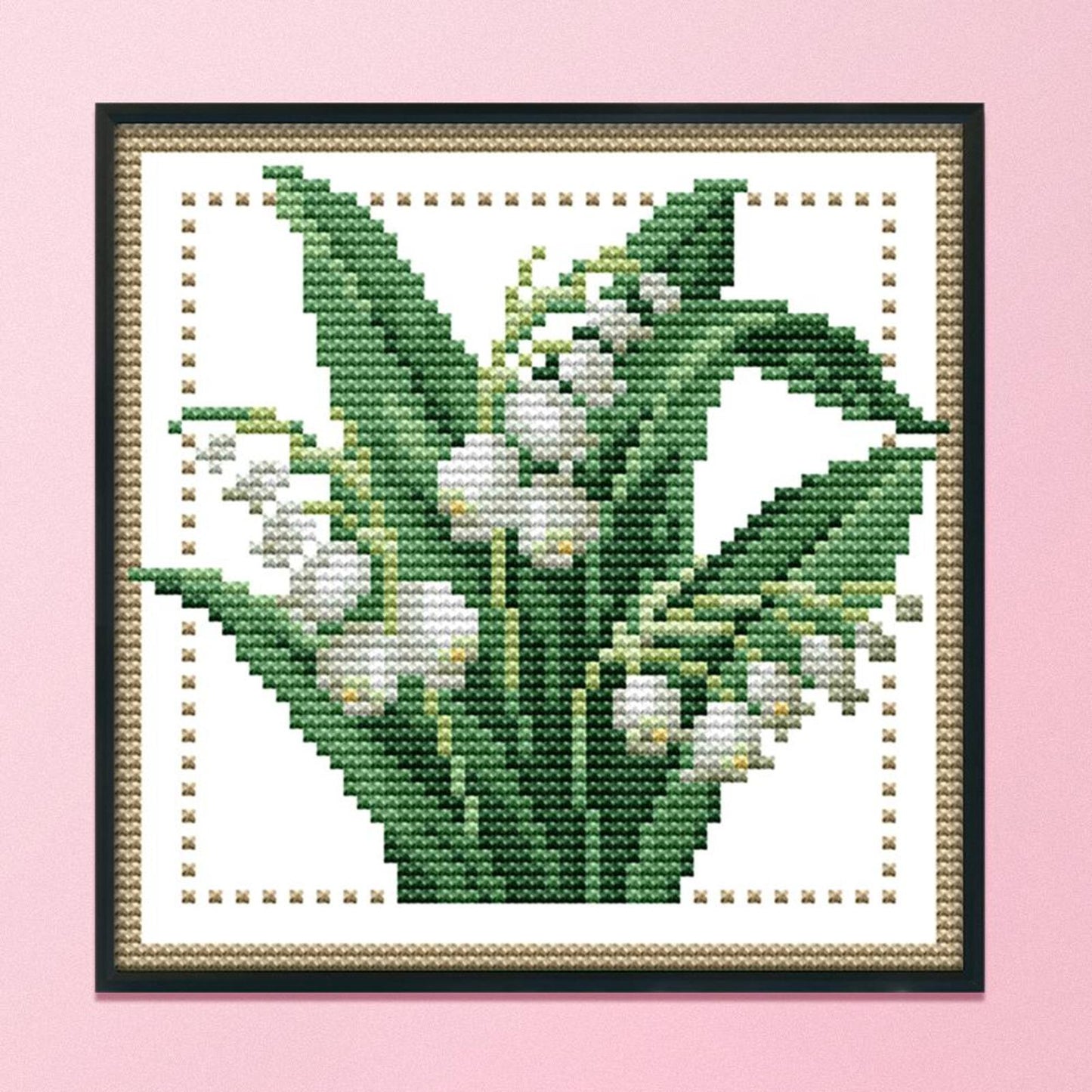 Month Flower - May - 14CT Stamped Cross Stitch 17x17CM - Joy Sunday