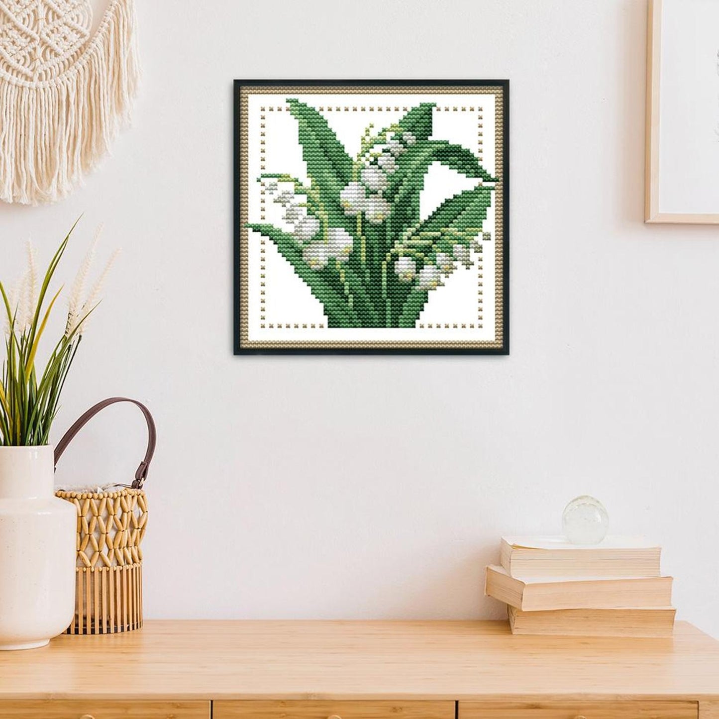 Month Flower - May - 14CT Stamped Cross Stitch 17x17CM - Joy Sunday