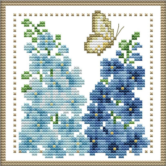 Month Flower - July - 14CT Stamped Cross Stitch 17x17CM - Joy Sunday