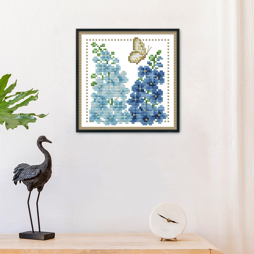 Month Flower - July - 14CT Stamped Cross Stitch 17x17CM - Joy Sunday