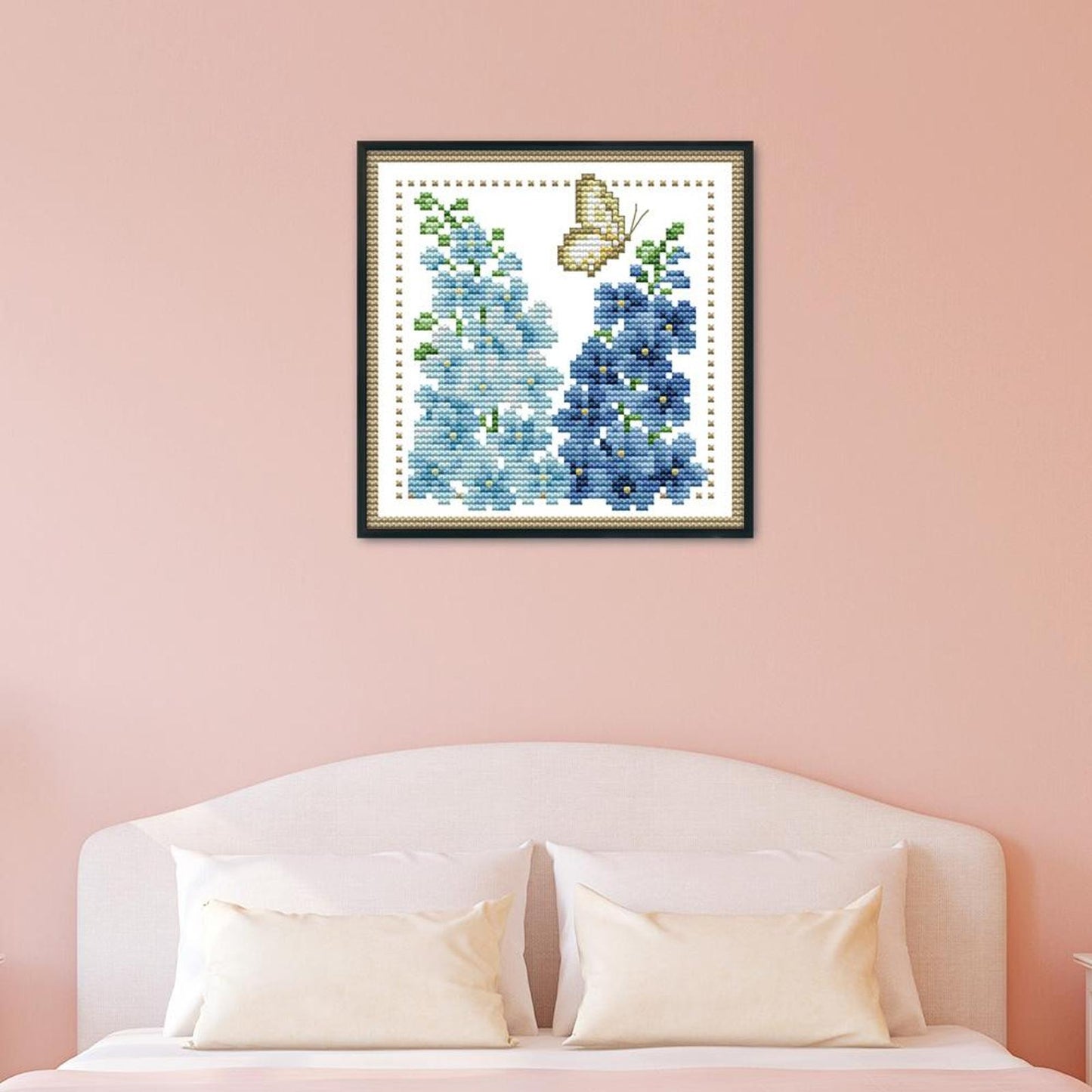 Month Flower - July - 14CT Stamped Cross Stitch 17x17CM - Joy Sunday