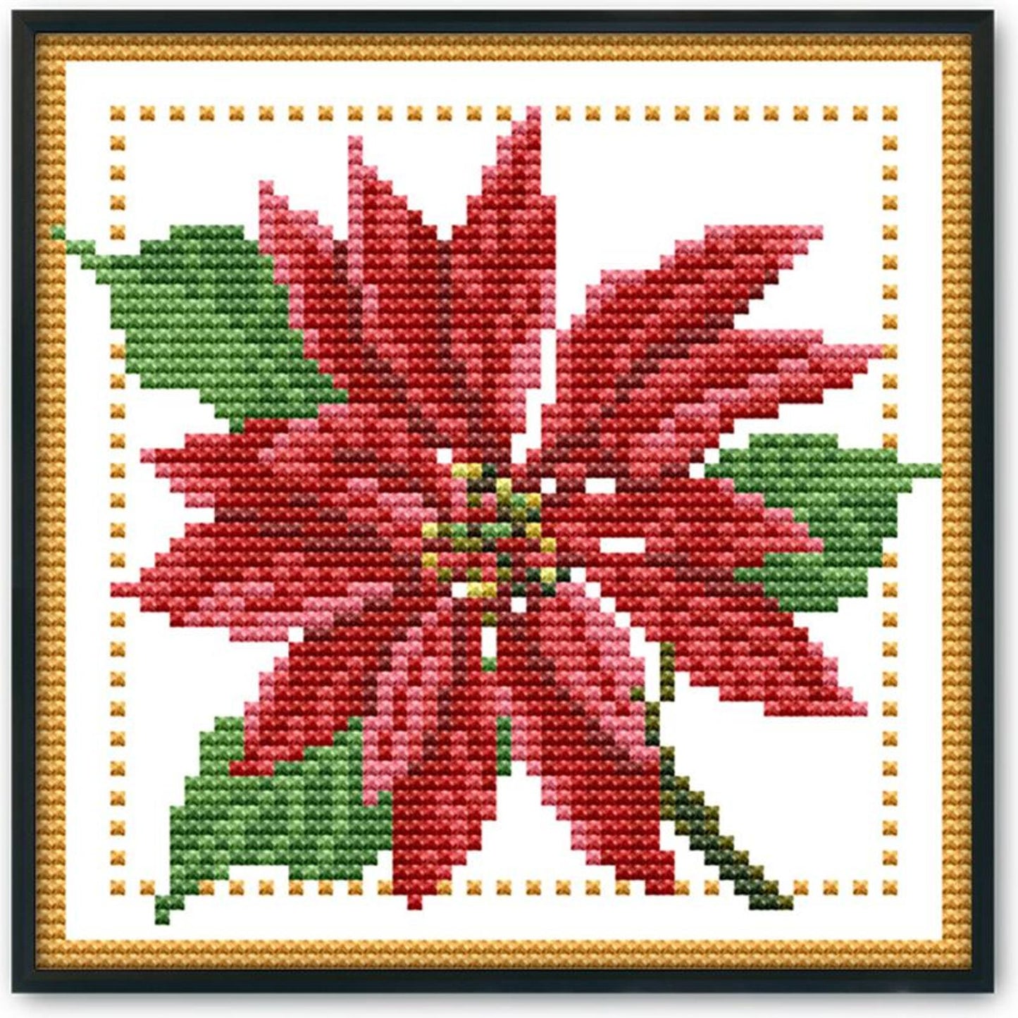 Month Flower - December - 14CT Stamped Cross Stitch 17x17CM - Joy Sunday