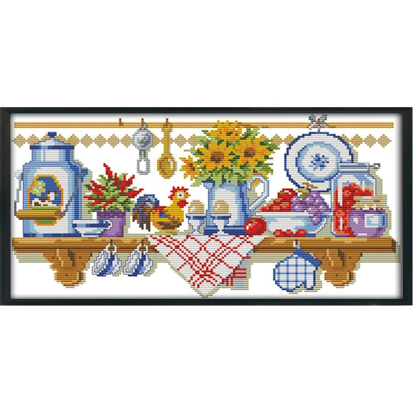 Kitchen Corner - 14CT Stamped Cross Stitch 40x22CM - Joy Sunday