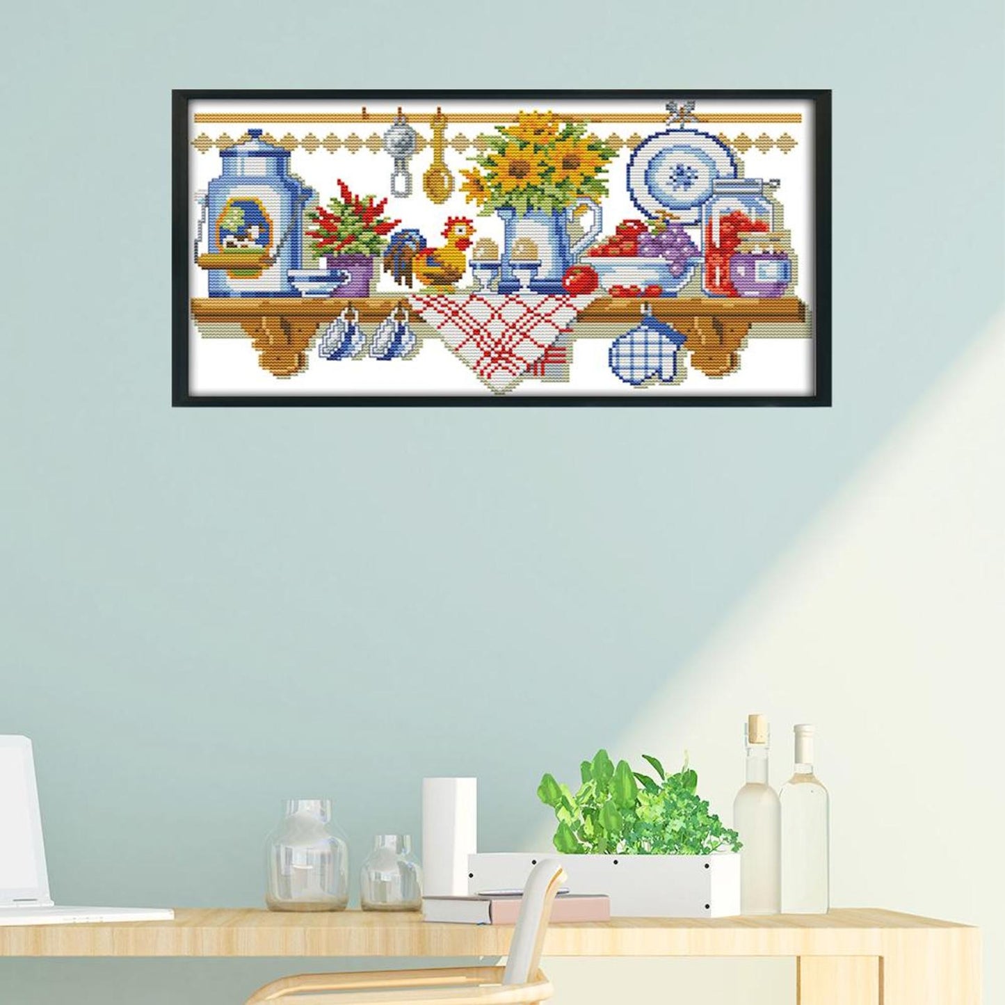 Kitchen Corner - 14CT Stamped Cross Stitch 40x22CM - Joy Sunday