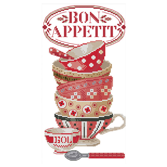 Coffee Cup Ii - 14CT Stamped Cross Stitch 19x34CM - Joy Sunday
