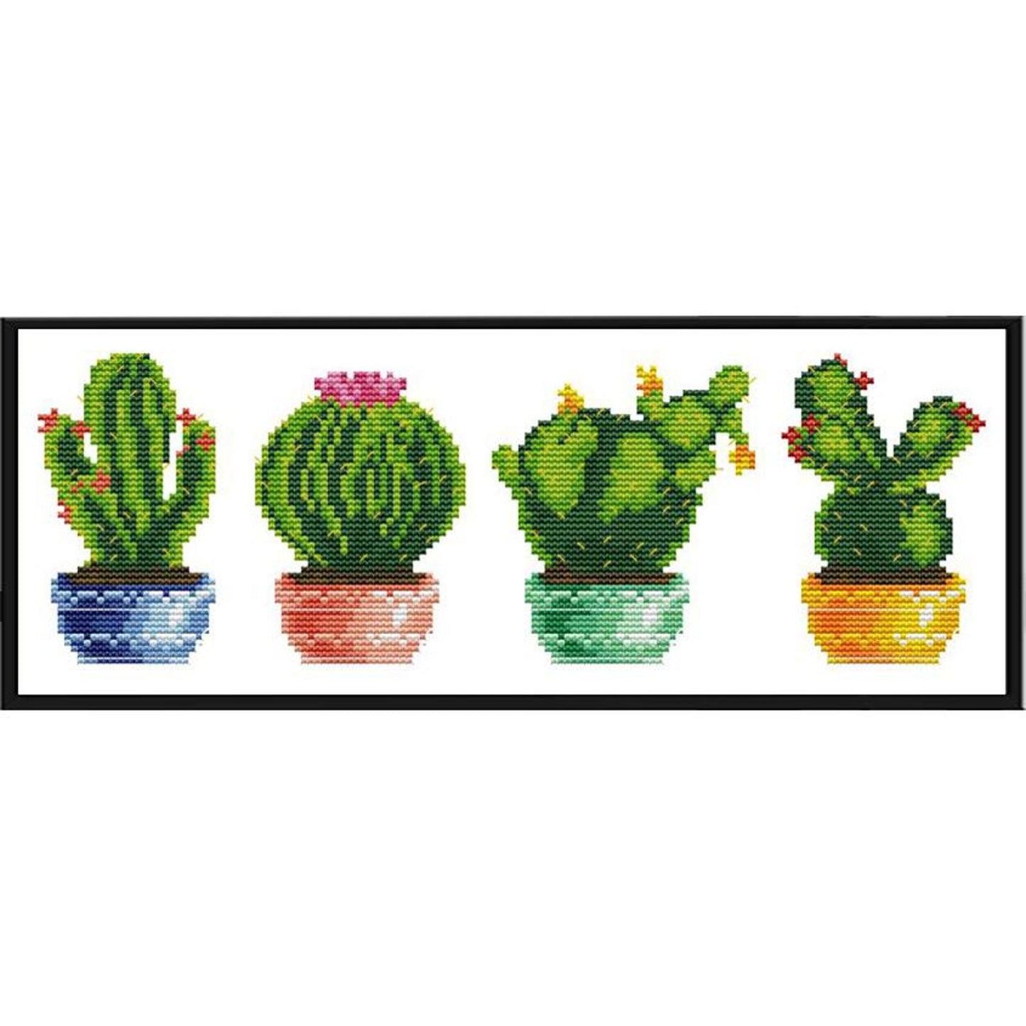 Cactus - 14CT Stamped Cross Stitch 36x16CN - Joy Sunday
