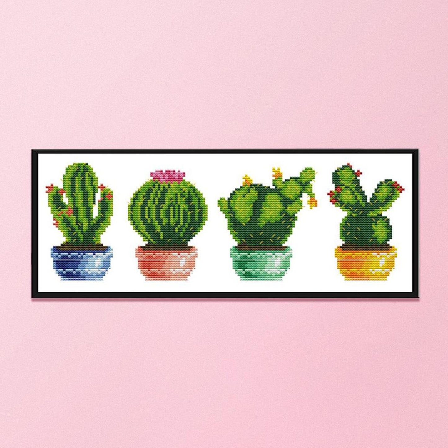 Cactus - 14CT Stamped Cross Stitch 36x16CN - Joy Sunday