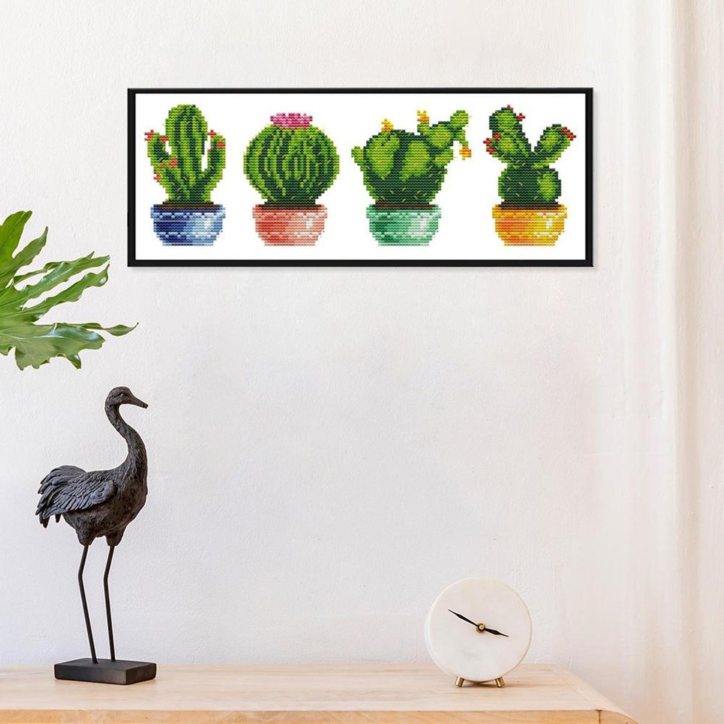 Cactus - 14CT Stamped Cross Stitch 36x16CN - Joy Sunday