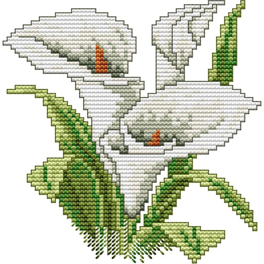 Flower Of Happiness - 14CT Stamped Cross Stitch 17x17CM - Joy Sunday