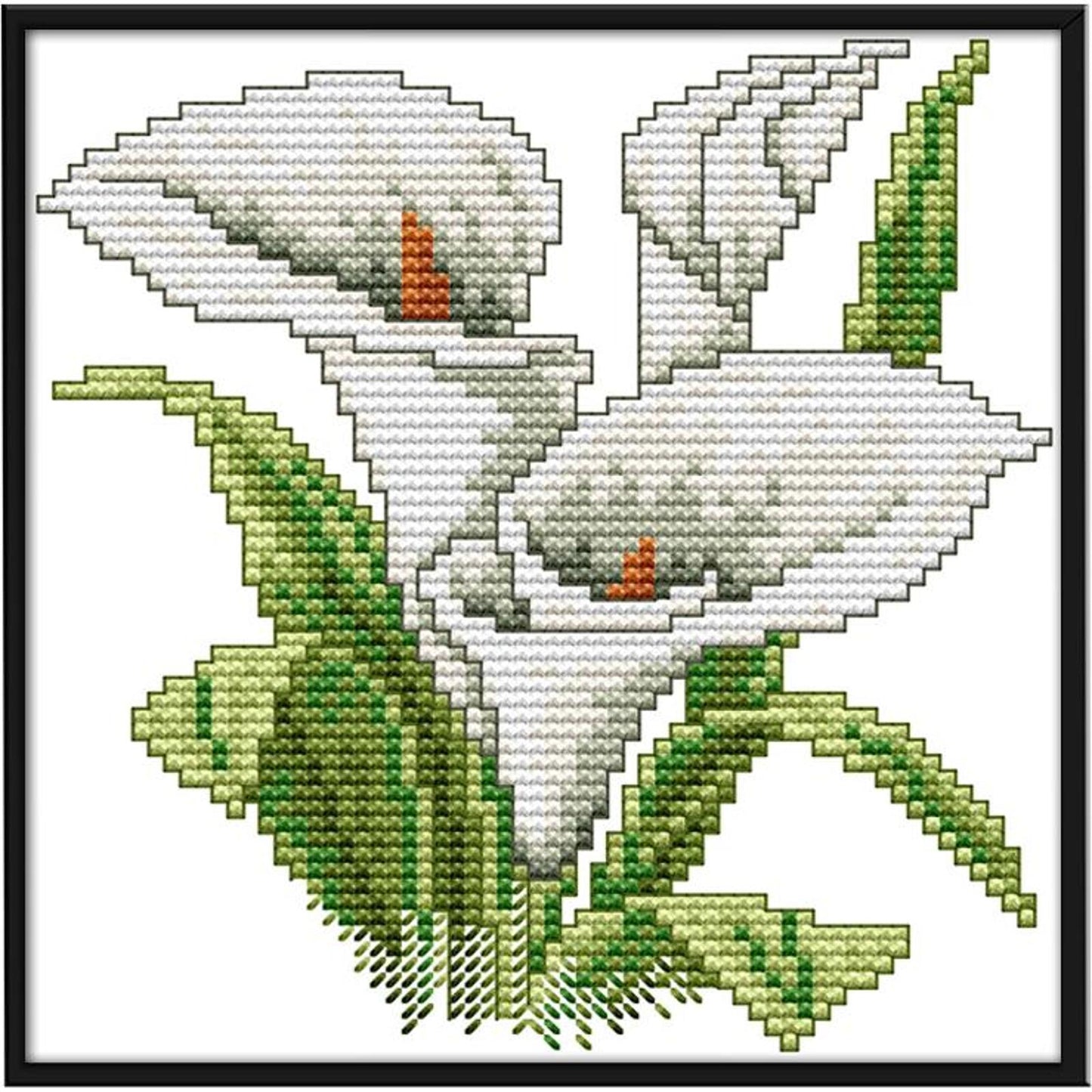 Flower Of Happiness - 14CT Stamped Cross Stitch 17x17CM - Joy Sunday