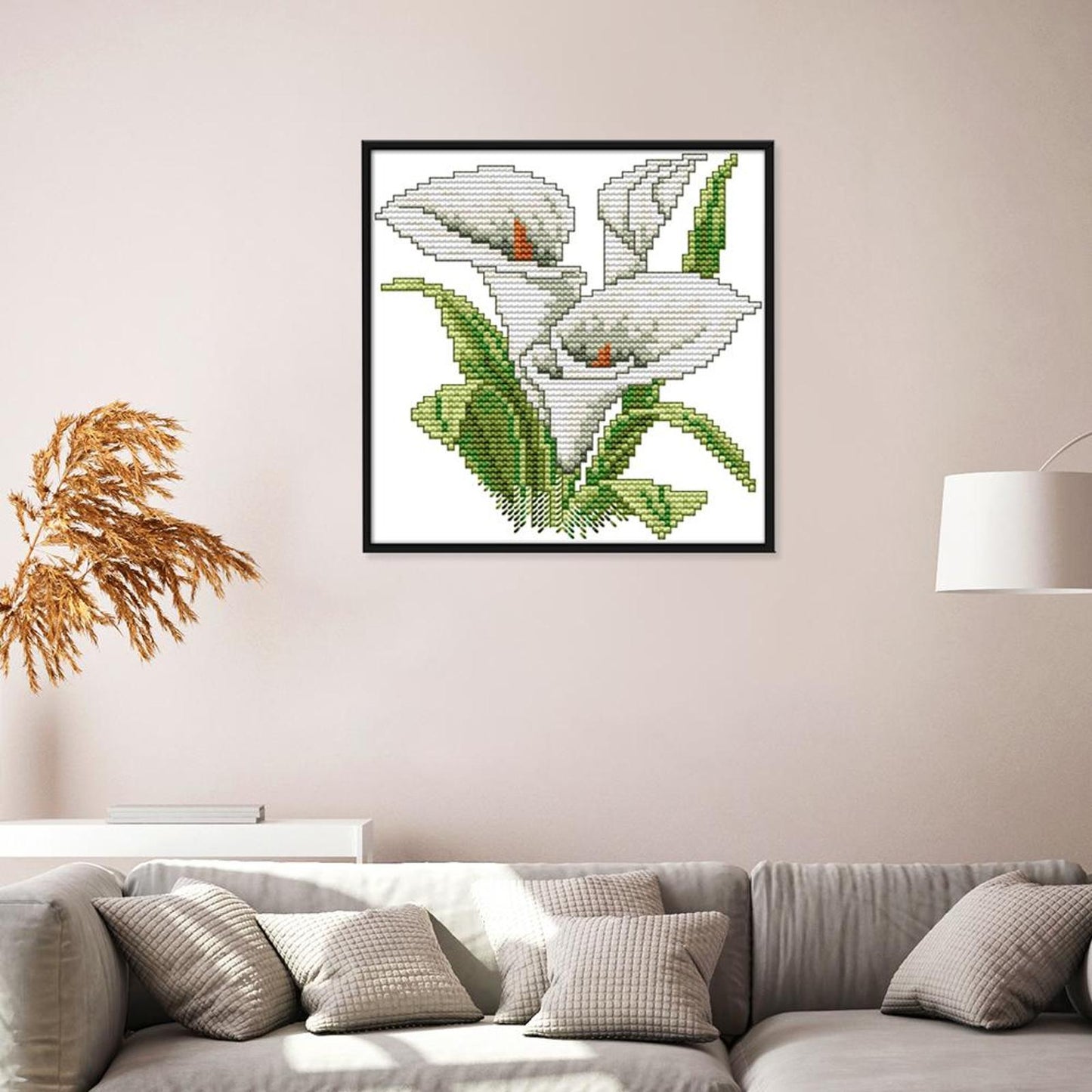 Flower Of Happiness - 14CT Stamped Cross Stitch 17x17CM - Joy Sunday