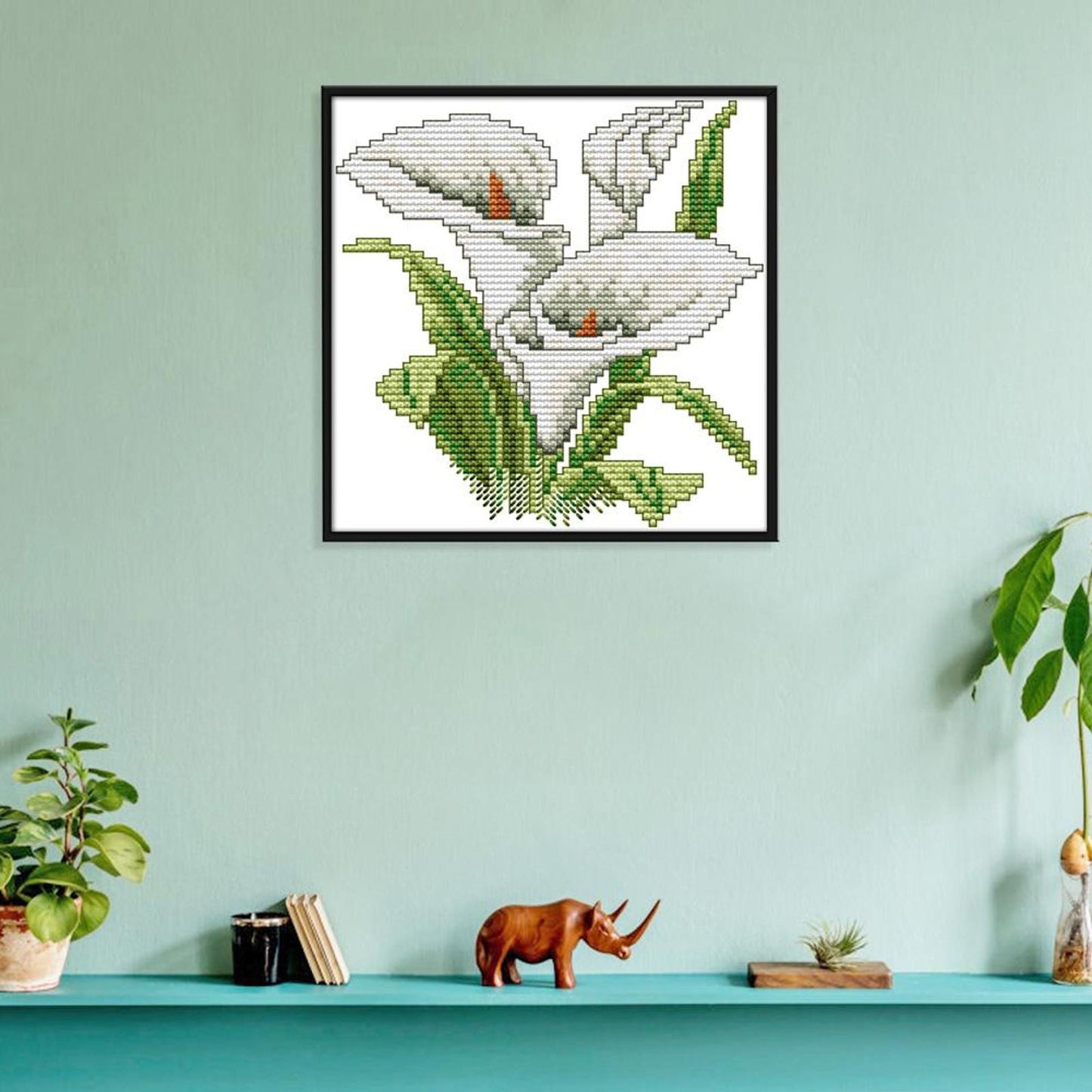 Flower Of Happiness - 14CT Stamped Cross Stitch 17x17CM - Joy Sunday