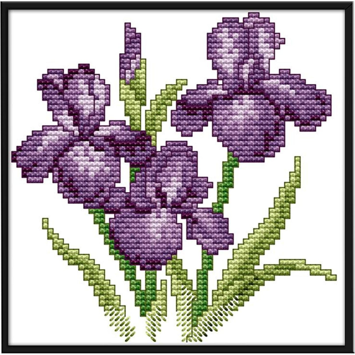 Flower Of Happiness - 14CT Stamped Cross Stitch 17x17CM - Joy Sunday