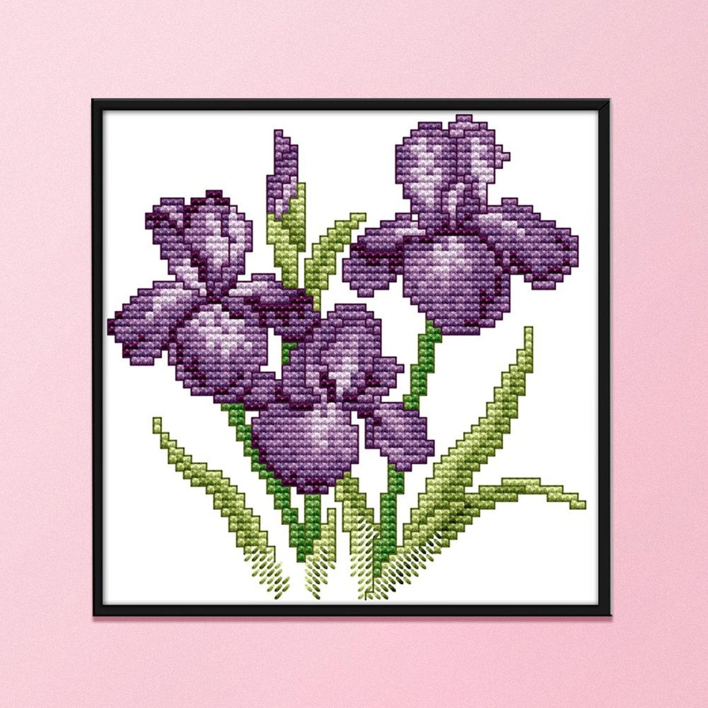 Flower Of Happiness - 14CT Stamped Cross Stitch 17x17CM - Joy Sunday