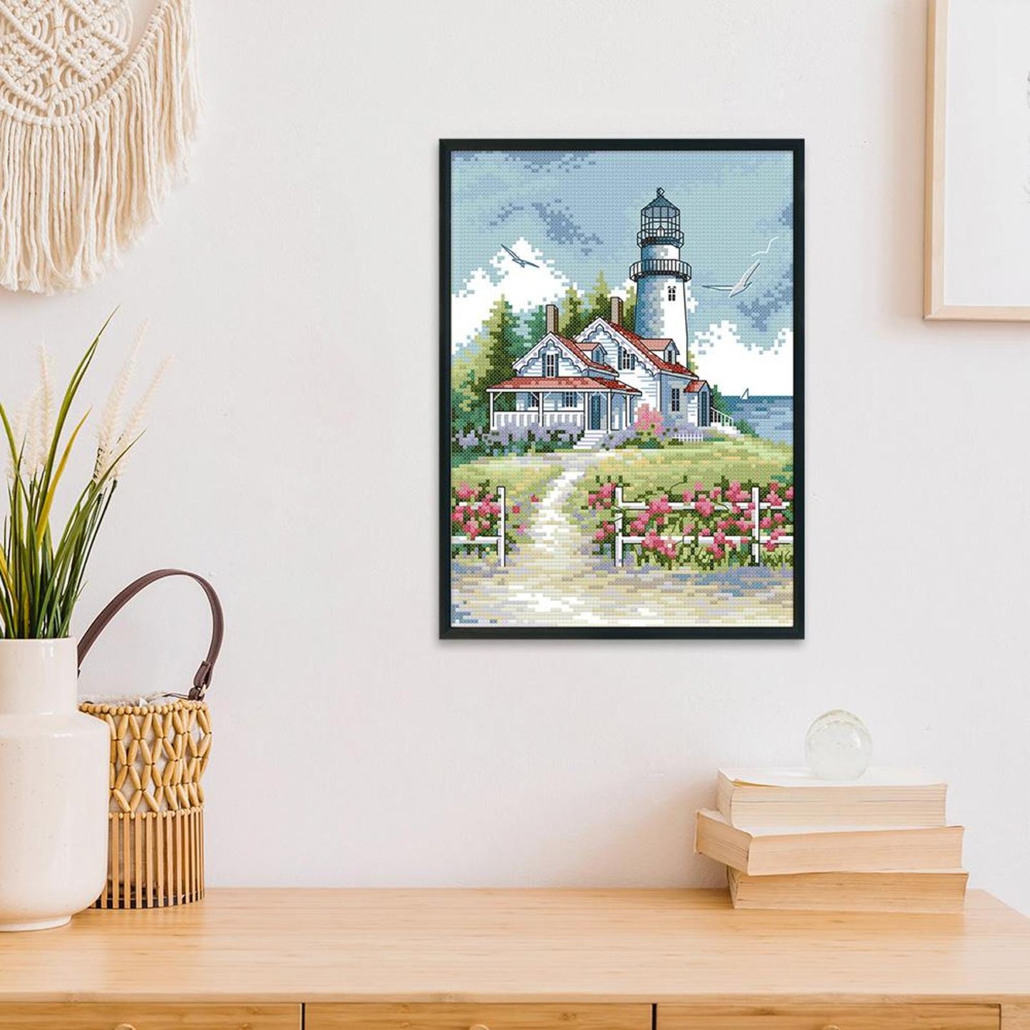 Lighthouse - 14CT Stamped Cross Stitch 21x30CM - Joy Sunday