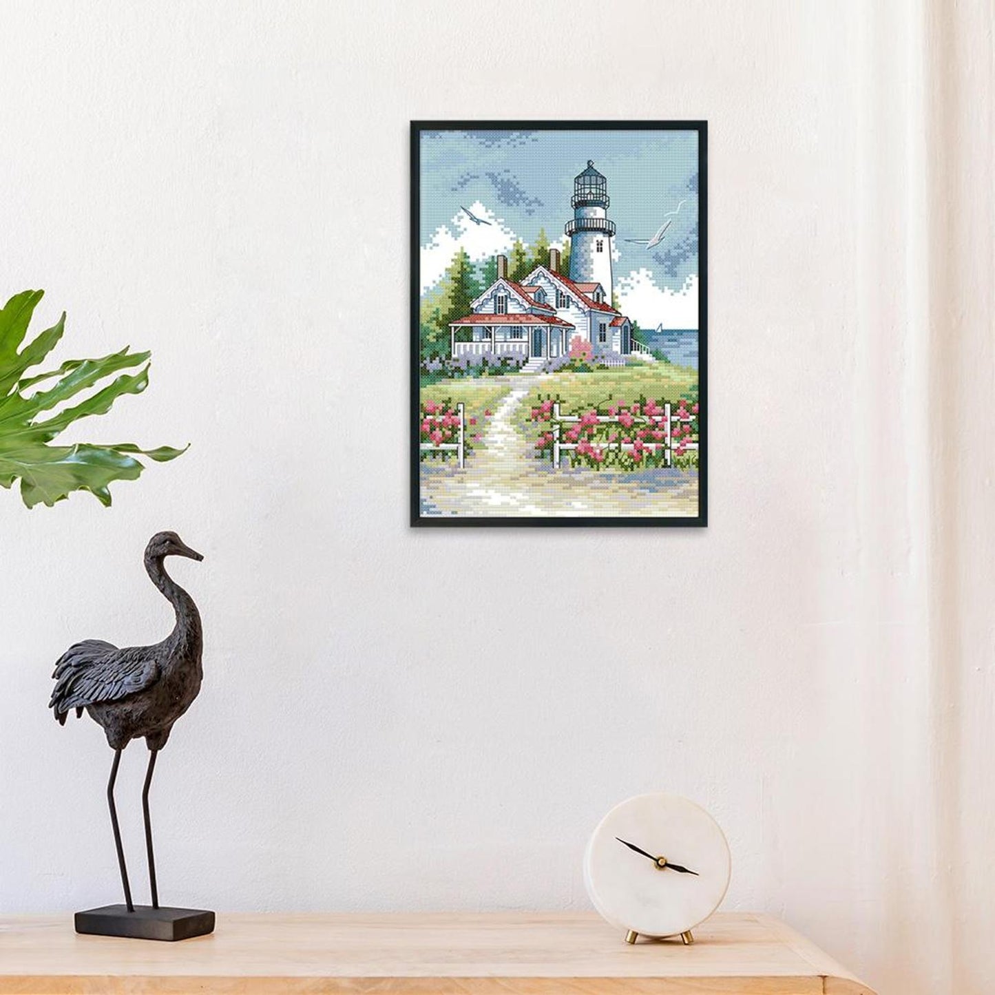 Lighthouse - 14CT Stamped Cross Stitch 21x30CM - Joy Sunday