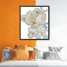 Load image into Gallery viewer, Joy Sunday - Bear And Donkey - 19*19CM 14CT 2 Stamped Cross Stitch
