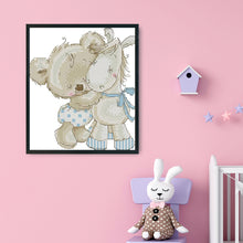 Load image into Gallery viewer, Joy Sunday - Bear And Donkey - 19*19CM 14CT 2 Stamped Cross Stitch
