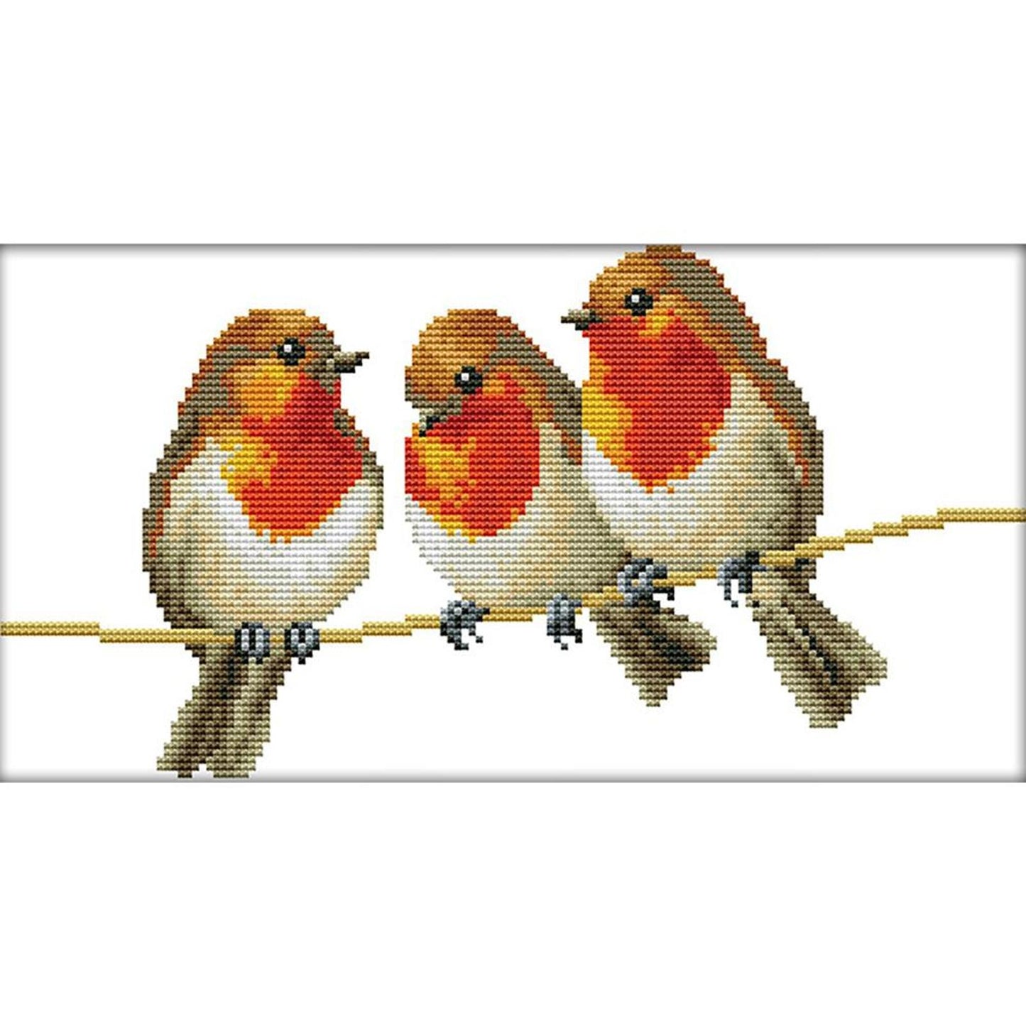 Three Little Birds - 14CT Stamped Cross Stitch 34x19CM - Joy Sunday