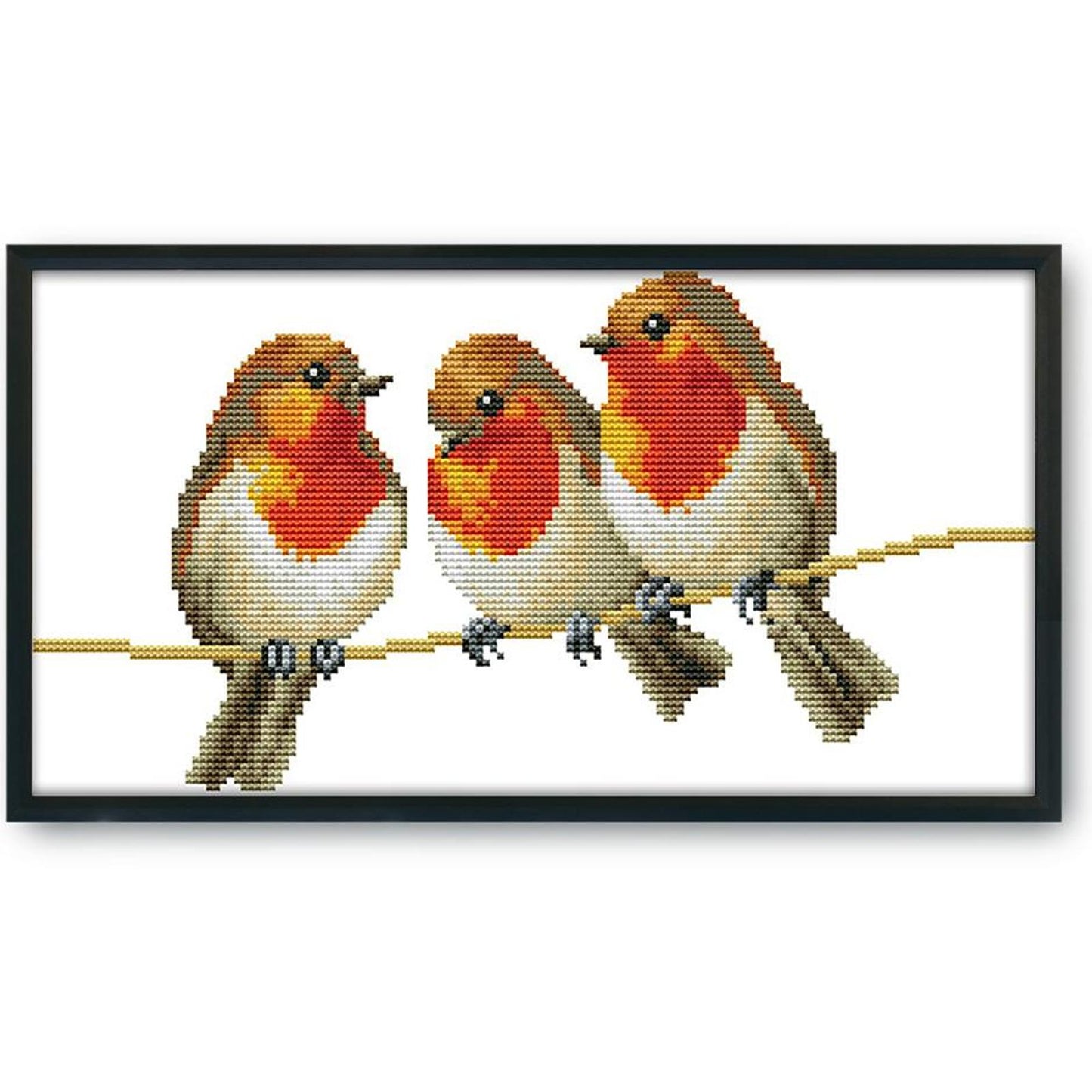 Three Little Birds - 14CT Stamped Cross Stitch 34x19CM - Joy Sunday