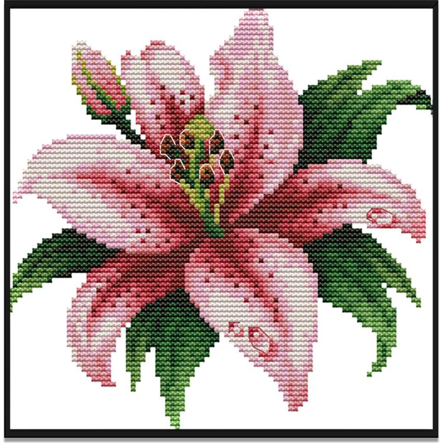 Blooming Lily - 14CT Stamped Cross Stitch 21x20CM - Joy Sunday