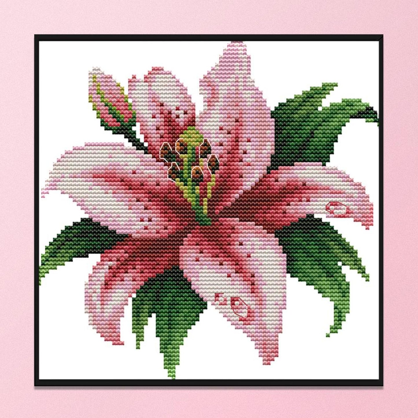 Blooming Lily - 14CT Stamped Cross Stitch 21x20CM - Joy Sunday