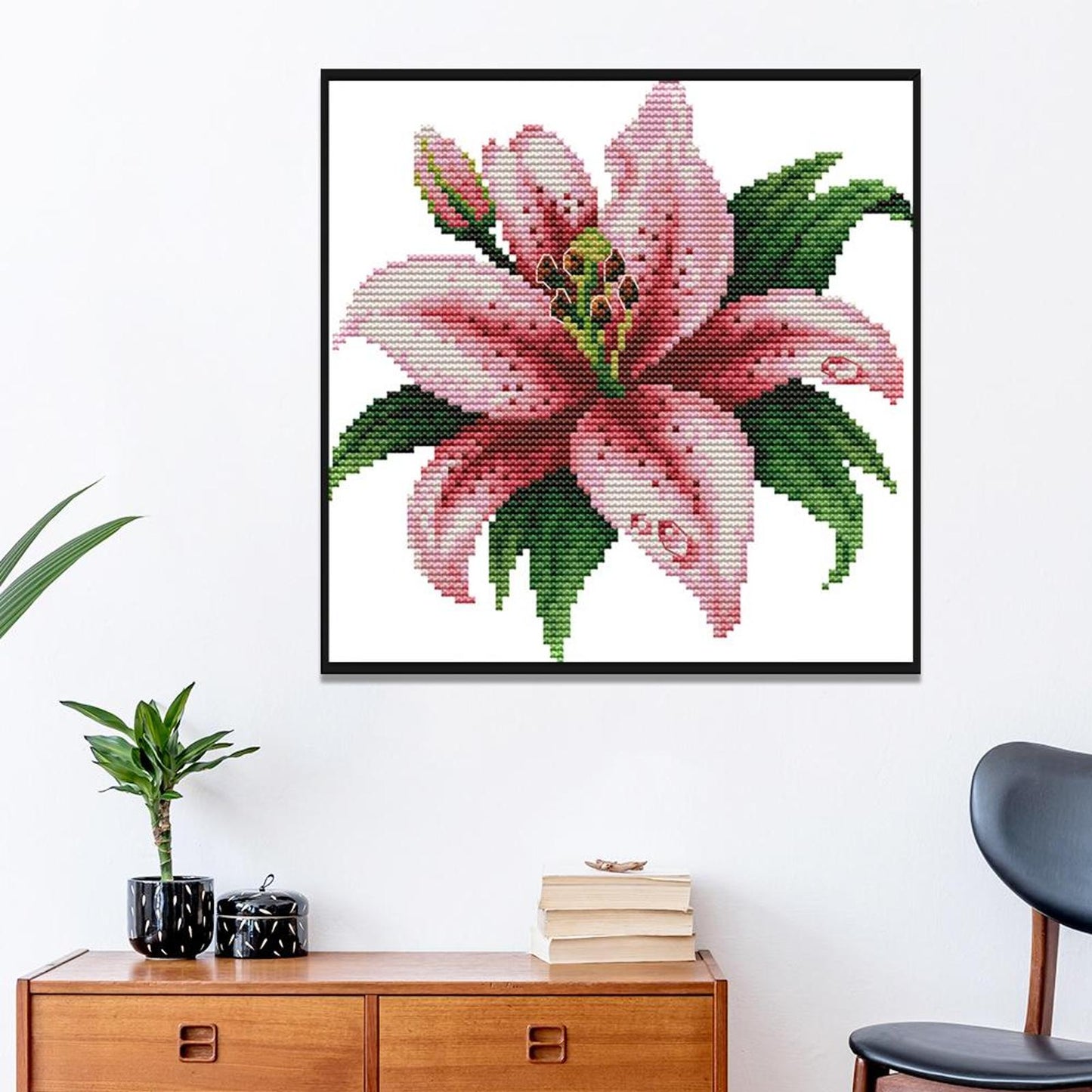 Blooming Lily - 14CT Stamped Cross Stitch 21x20CM - Joy Sunday