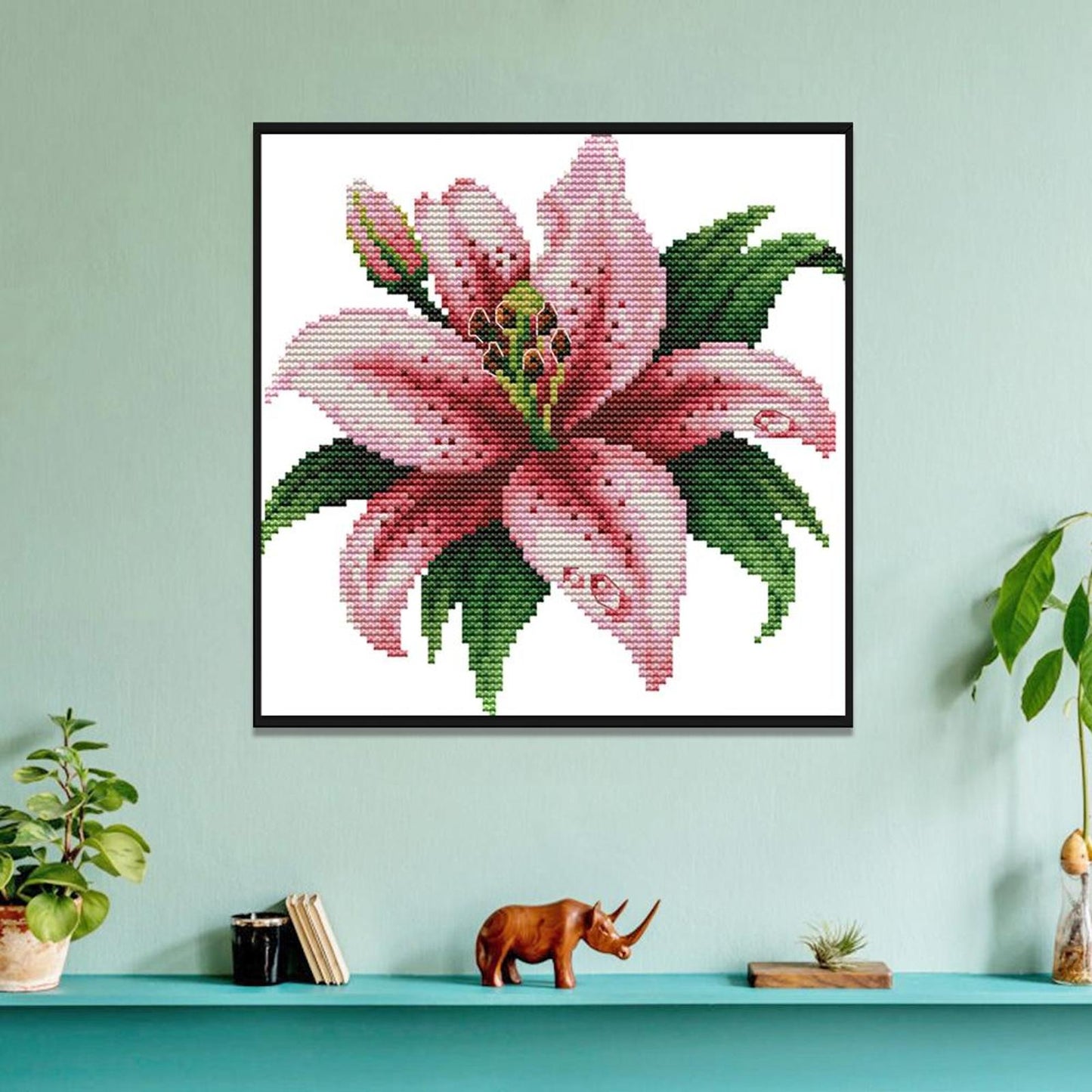 Blooming Lily - 14CT Stamped Cross Stitch 21x20CM - Joy Sunday