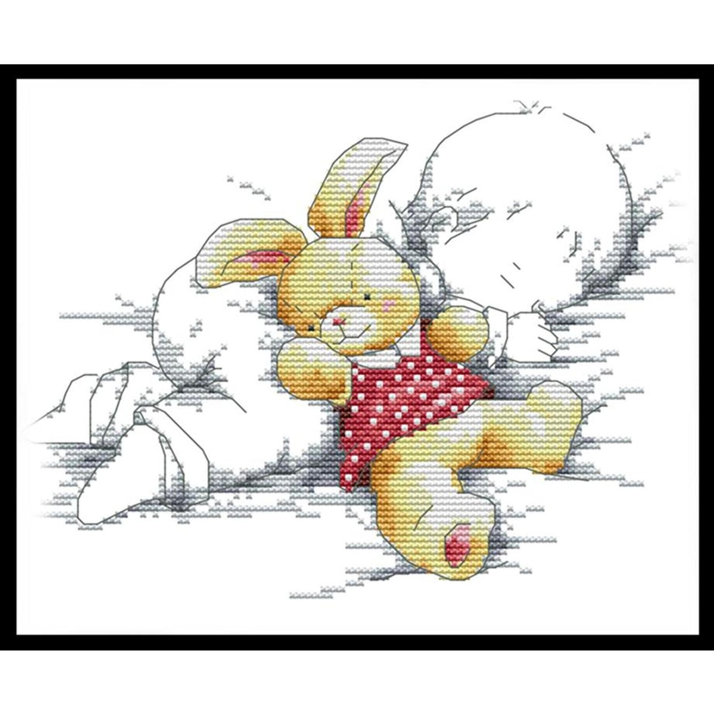 Baby Asleep - 14CT Stamped Cross Stitch 27x21CM - Joy Sunday