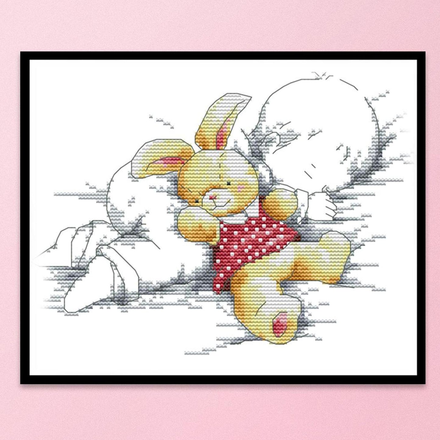 Baby Asleep - 14CT Stamped Cross Stitch 27x21CM - Joy Sunday