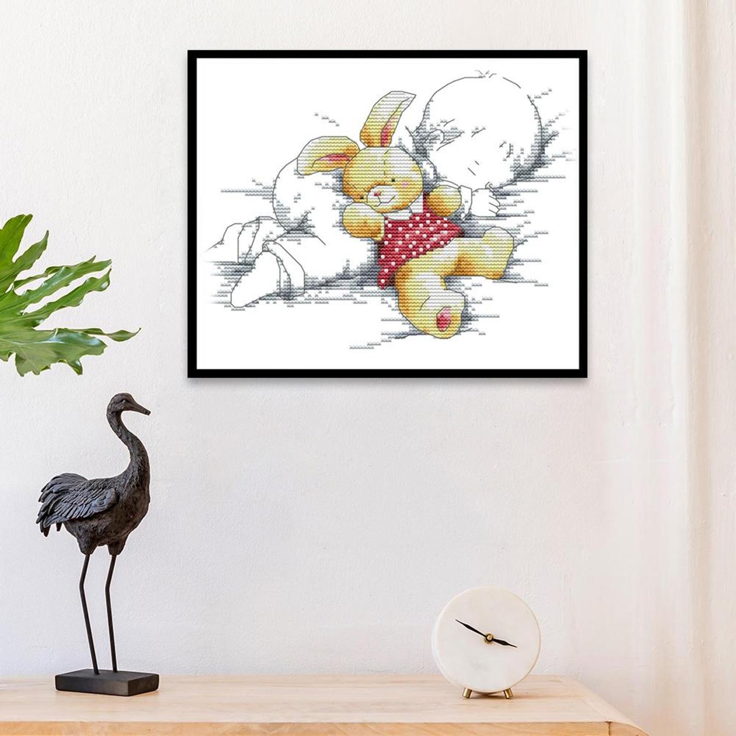 Baby Asleep - 14CT Stamped Cross Stitch 27x21CM - Joy Sunday