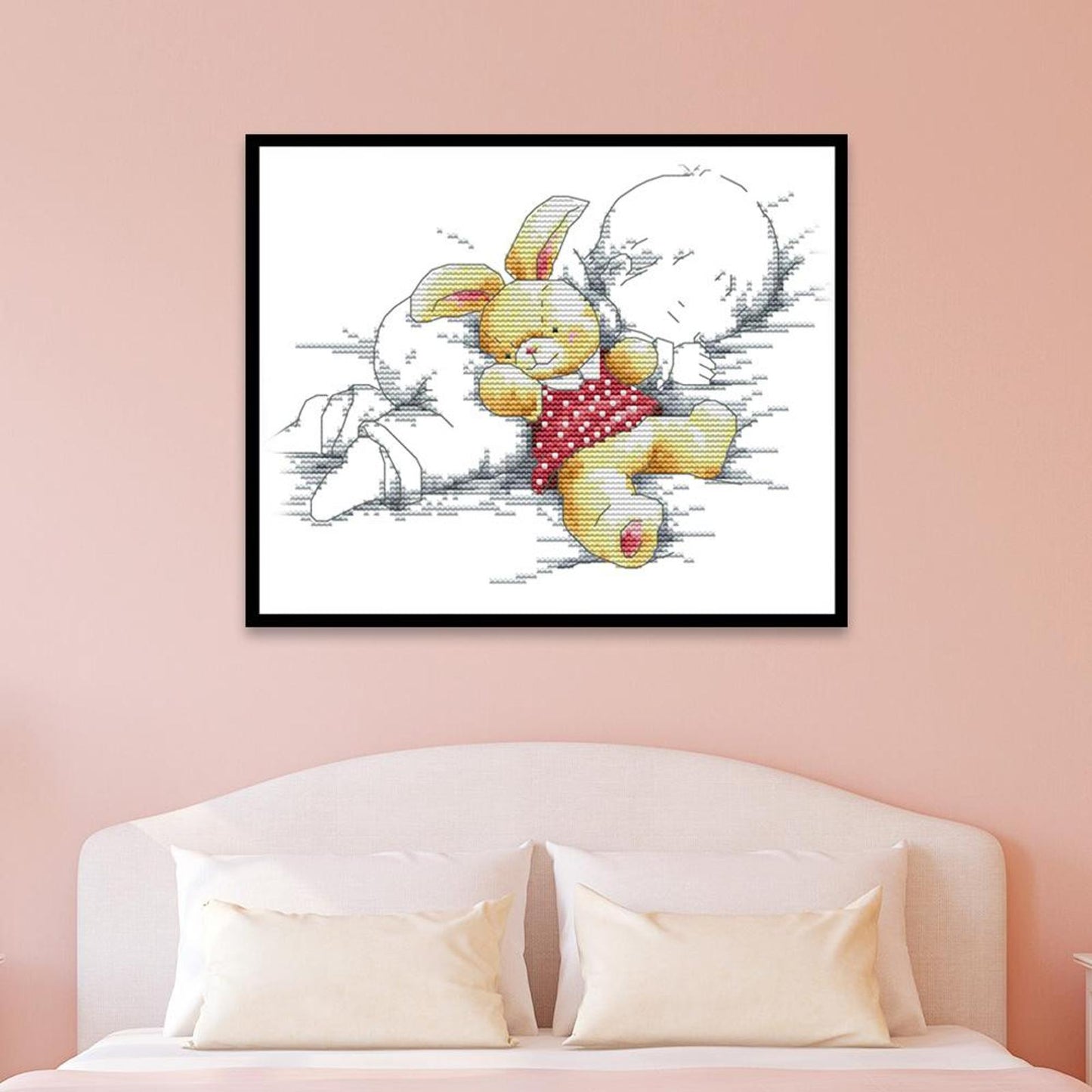 Baby Asleep - 14CT Stamped Cross Stitch 27x21CM - Joy Sunday