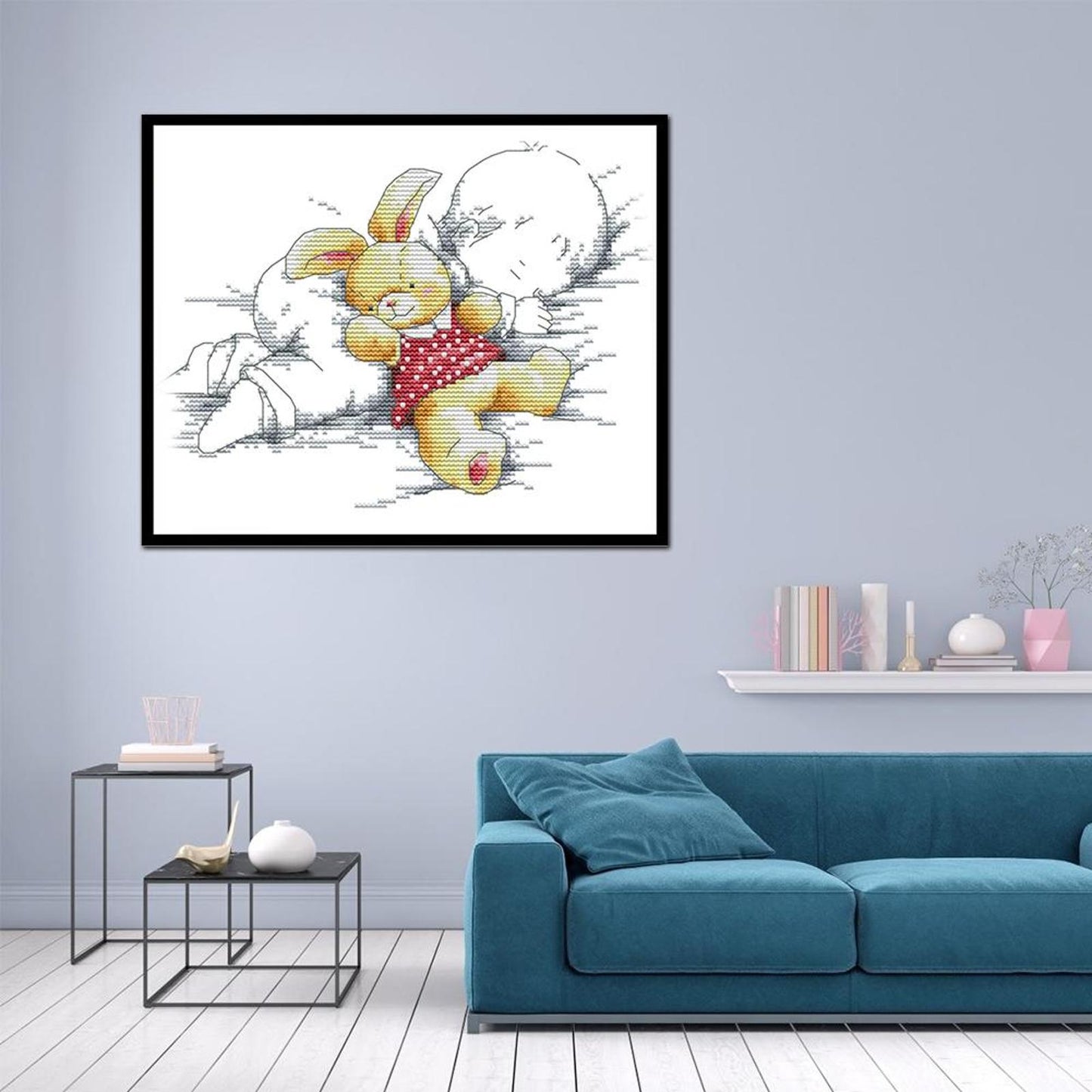 Baby Asleep - 14CT Stamped Cross Stitch 27x21CM - Joy Sunday