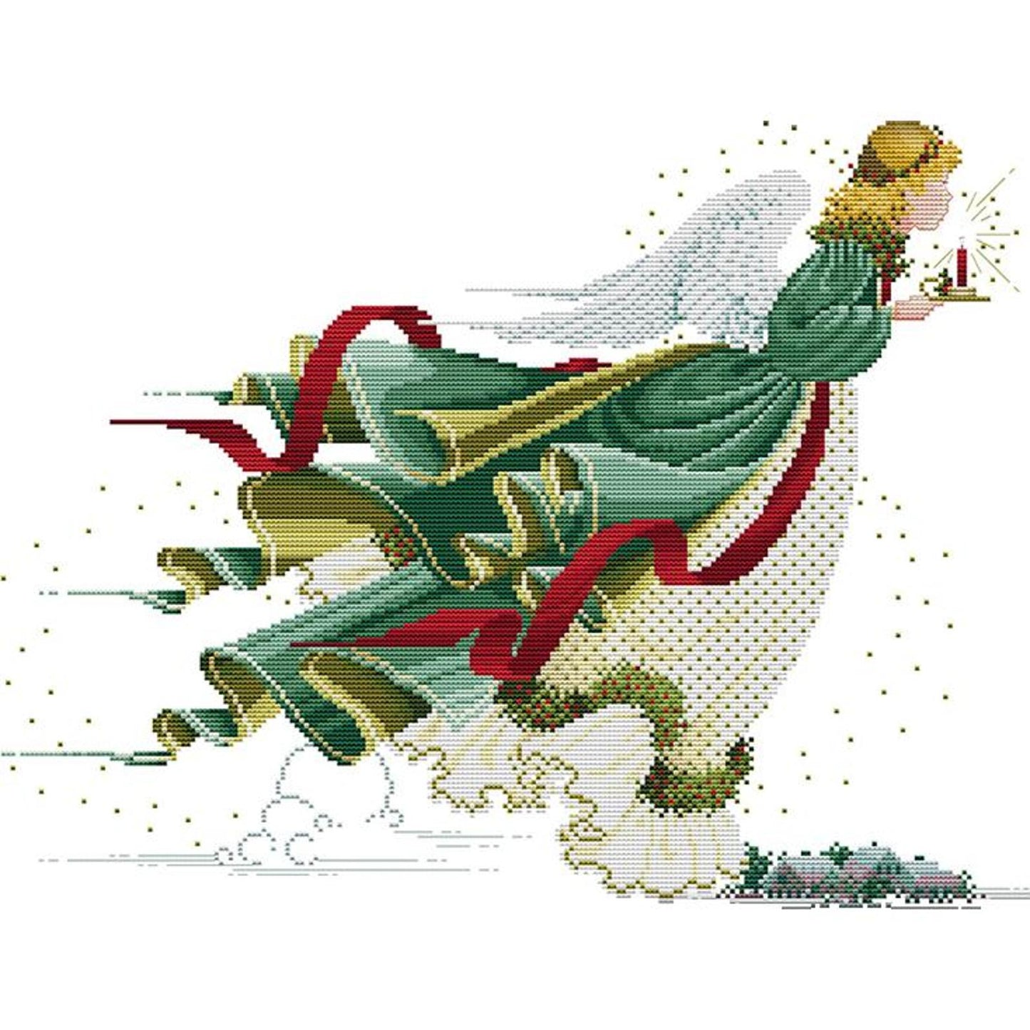 Angel Of Light - 14CT Stamped Cross Stitch 52x38CM - Joy Sunday