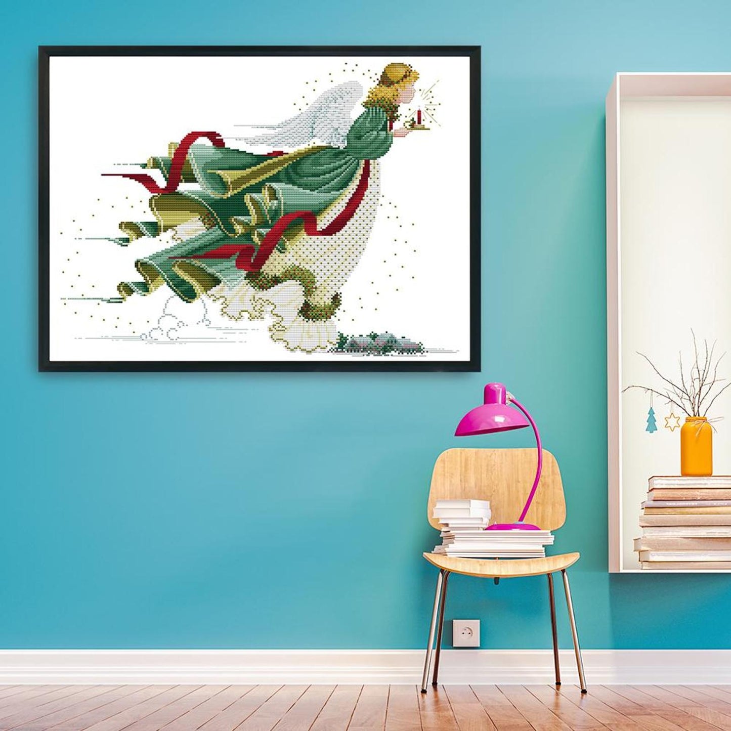 Angel Of Light - 14CT Stamped Cross Stitch 52x38CM - Joy Sunday