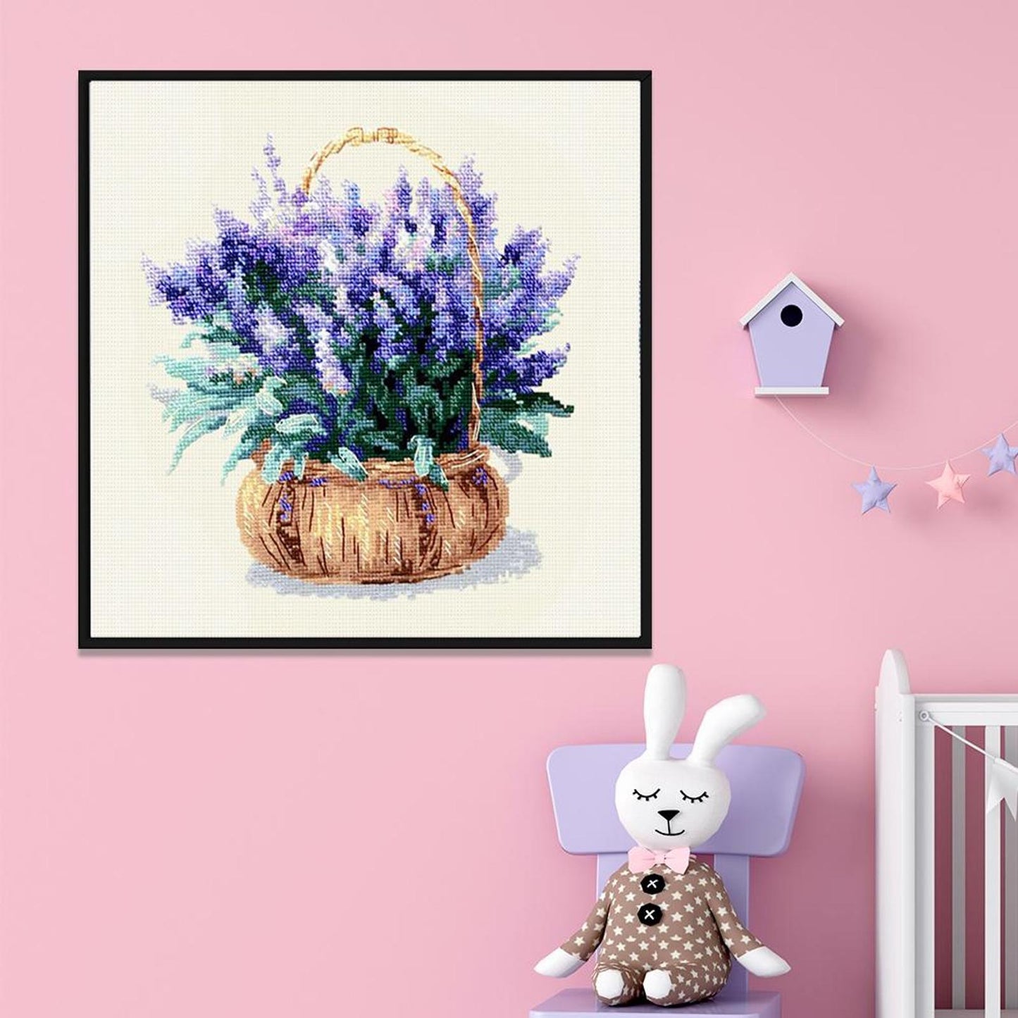 Lavender - 11CT Stamped Cross Stitch 37x37CM - Spring