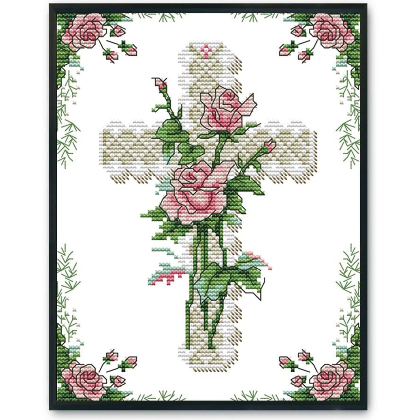 Heart Of Rose - 14CT Stamped Cross Stitch 21x28CM - Joy Sunday
