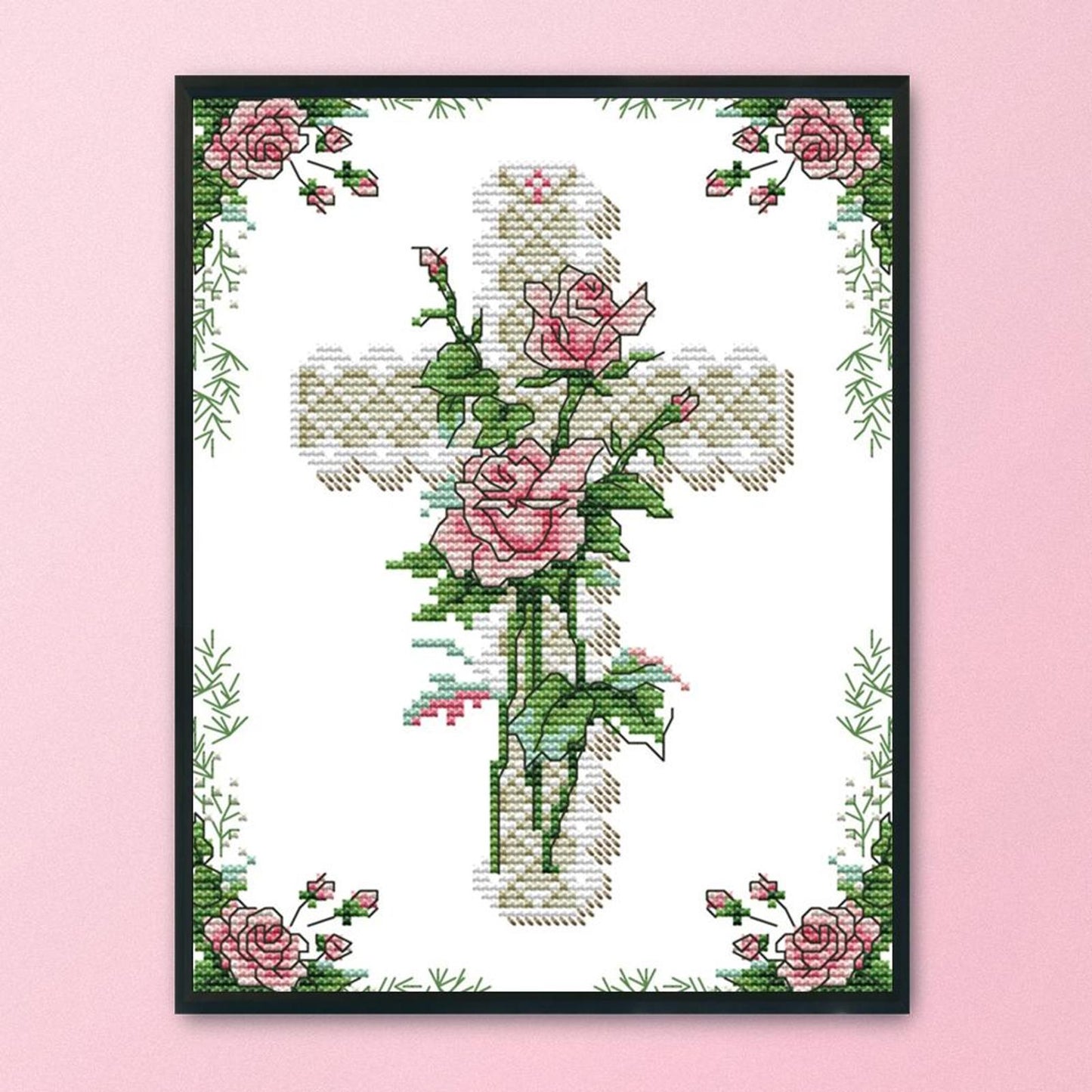 Heart Of Rose - 14CT Stamped Cross Stitch 21x28CM - Joy Sunday