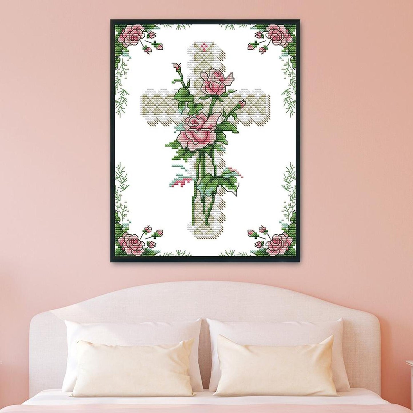 Heart Of Rose - 14CT Stamped Cross Stitch 21x28CM - Joy Sunday